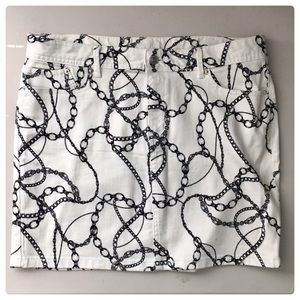 Cache size 12 white denim skirt!